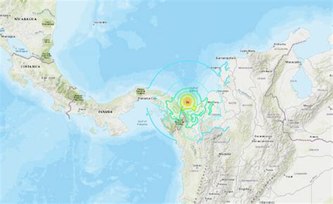 Strong magnitude 6.6 earthquake strikes in Caribbean just off border between Panama and Colombia